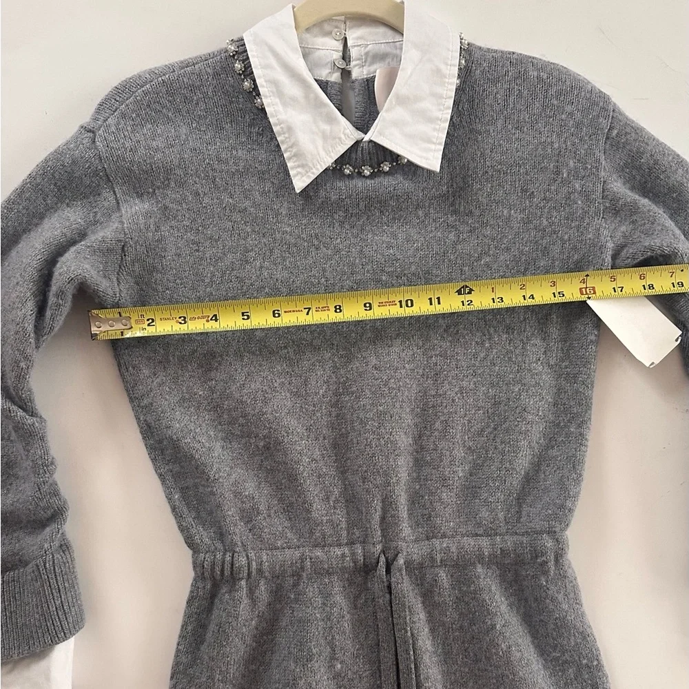 Cinq à Sept
Imitation Pearl Necklace Detail Long Sleeve
Layered Sweater Dress - Picture 6 of 10